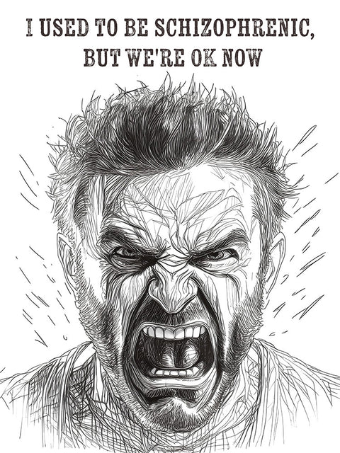 I used to be schizophrenic Unisex T-shirt Βαμβακερό by D. Miller