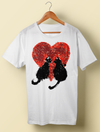 Cats in a heart! Unisex T-shirt Βαμβακερό