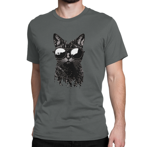 Cat in style Unisex T-shirt Βαμβακερό