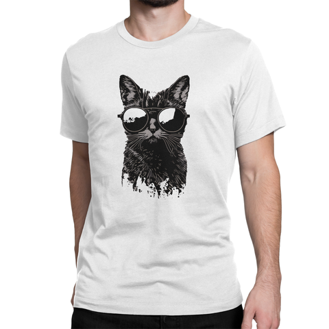 Cat in style Unisex T-shirt Βαμβακερό