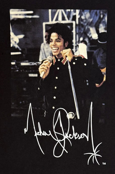 Michael Jackson Unisex T-Shirt: Signature - Unisex T-Shirt Βαμβακερό