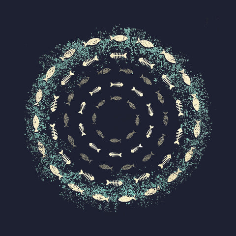 Circle of fishes of Life Unisex T-shirt Βαμβακερό