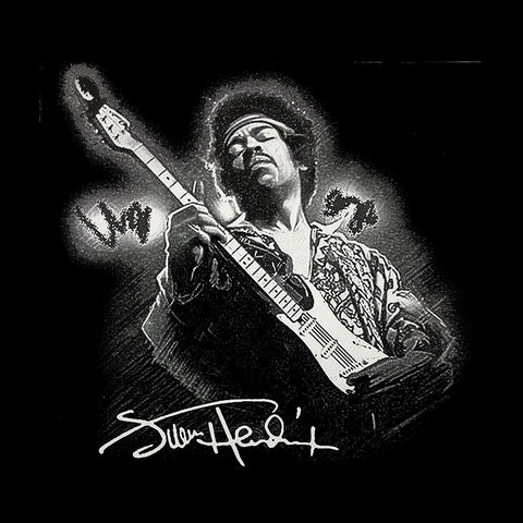 Jimi Hendrix Guitar Unisex T-shirt Βαμβακερό