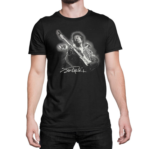 Jimi Hendrix Guitar Unisex T-shirt Βαμβακερό